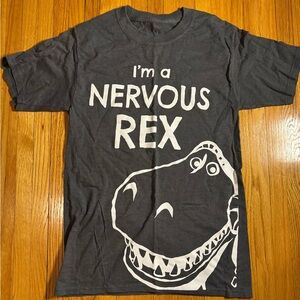 Disney World Toy Story T-Shirt – Adult Small – “I’m a Nervous Rex” – Dark Gray